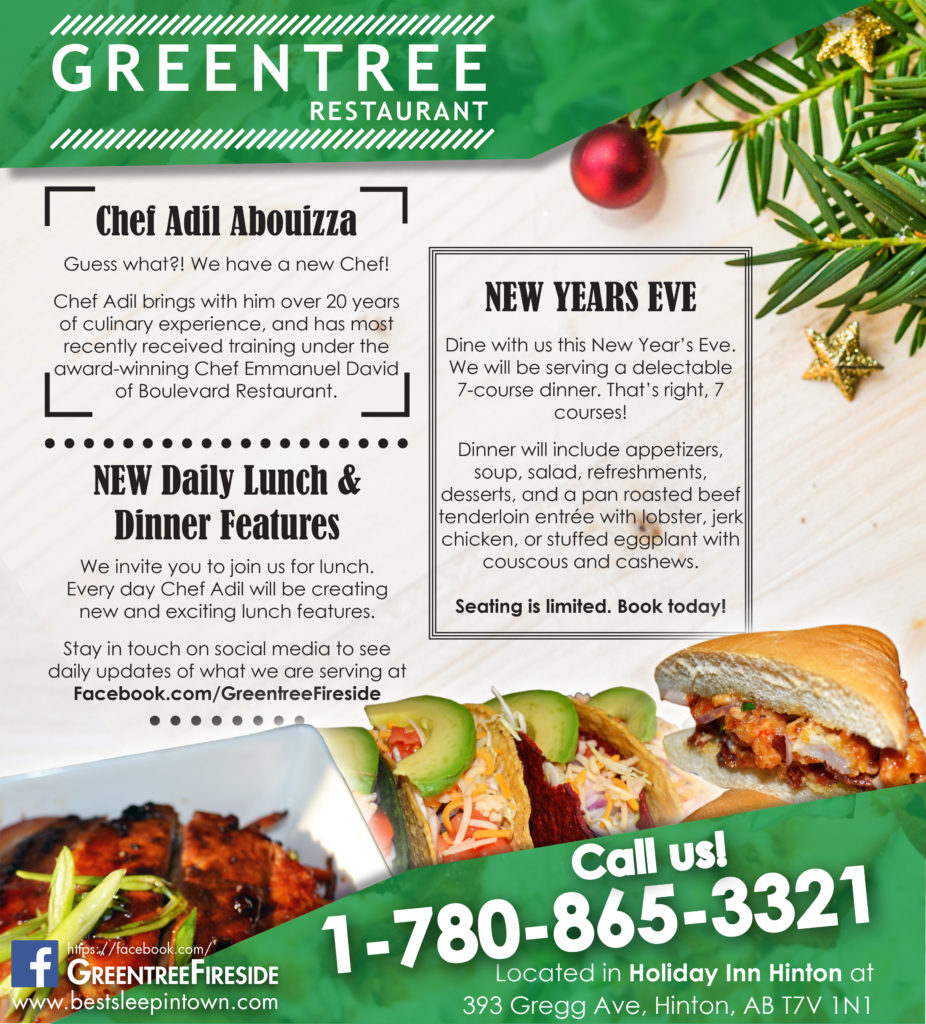 Greentree Restaurant newspaper ad made by Jay Gervais