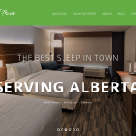 Best Sleep in Town website home page slider and navigation