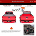 Home page banner design on Auto Truck Depot website