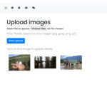 Infastory website section to upload images to profile