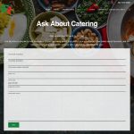 Catering inquiry form on India Feast Restaurant website